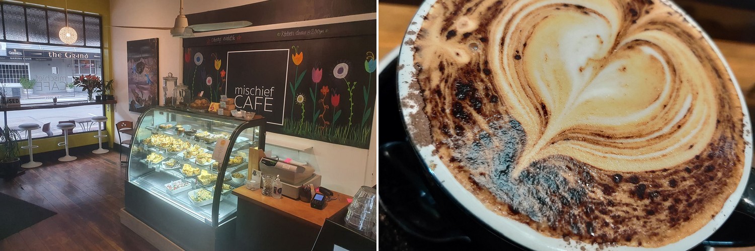 Mischief Cafe - cafe interior and coffee in Whanganui